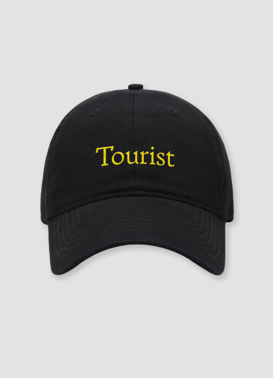 Tourist Yellow Logo Black Cap